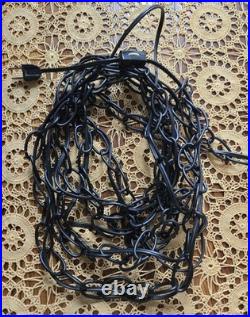 Mid Century Modern deep red & black TOLEWARE metal 4-Arm HANGING LIGHT FIXTURE