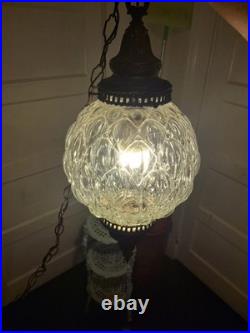 Mid Century Plug In Swag Light