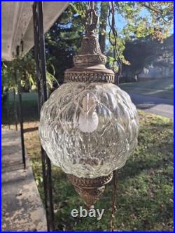 Mid Century Plug In Swag Light