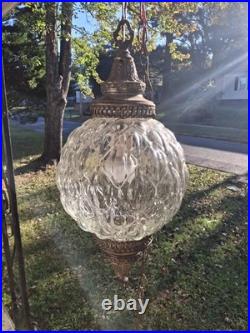 Mid Century Plug In Swag Light