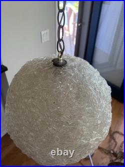 Mid Century Spaghetti MCM Modern Light Hanging Lamp Chandelier 1960's