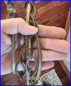 Mid Century Swag Chandelier Glass Globe Hanging Chain Light Plug In Lamp WORKS