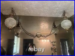 Mid Century Swag Vintage Pendant Lights Hollywood Regency Style