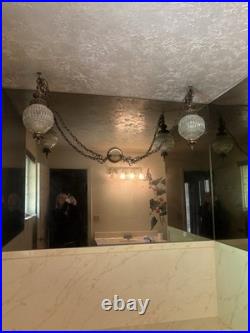 Mid Century Swag Vintage Pendant Lights Hollywood Regency Style