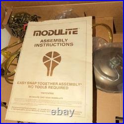Modulite 188-25 Butterfly Glass Swag Lamp Hanging Ceiling Fixture 1970s