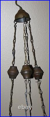 Moroccan Brass Metal Hanging Shahrazad Pendant Lantern Candle Persia 1800s 19th