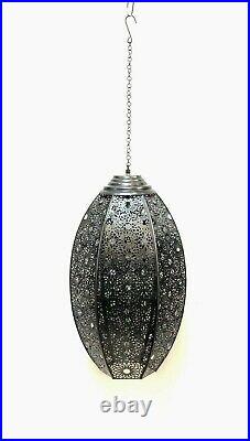 Moroccan Style Lantern Hanging Perforated Lamp Pendant Metal Ceiling Light