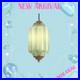 NEW Vintage Green Milk Glass Pendant Light Fixture Ceiling Lamp