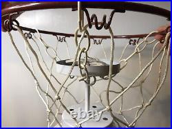 NICE Vintage Harlem Globetrotters Basketball Hoop Hanging Globe Lamp Rim & Net