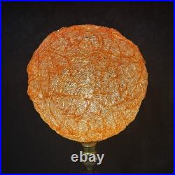 ONE MCM Vintage 10 Orange Spun Lucite Spaghetti Swag Ceiling Lamp Light Shade