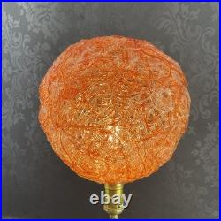 ONE MCM Vintage 10 Orange Spun Lucite Spaghetti Swag Ceiling Lamp Light Shade