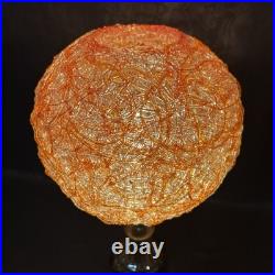 ONE MCM Vintage 10 Orange Spun Lucite Spaghetti Swag Ceiling Lamp Light Shade