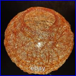 ONE MCM Vintage 10 Orange Spun Lucite Spaghetti Swag Ceiling Lamp Light Shade