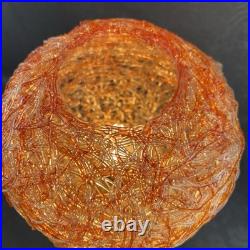 ONE MCM Vintage 10 Orange Spun Lucite Spaghetti Swag Ceiling Lamp Light Shade