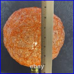 ONE MCM Vintage 10 Orange Spun Lucite Spaghetti Swag Ceiling Lamp Light Shade