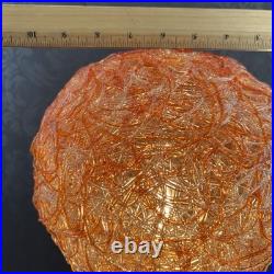 ONE MCM Vintage 10 Orange Spun Lucite Spaghetti Swag Ceiling Lamp Light Shade