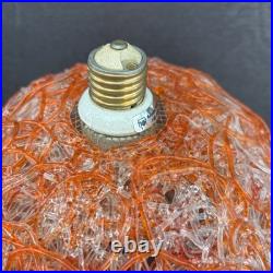 ONE MCM Vintage 10 Orange Spun Lucite Spaghetti Swag Ceiling Lamp Light Shade