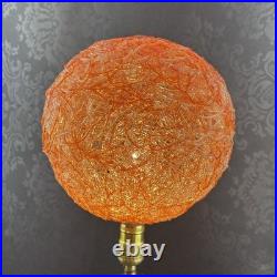 ONE MCM Vintage 10 Orange Spun Lucite Spaghetti Swag Ceiling Lamp Light Shade