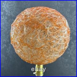 ONE MCM Vintage 10 Orange Spun Lucite Spaghetti Swag Ceiling Lamp Light Shade