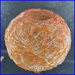 ONE MCM Vintage 10 Orange Spun Lucite Spaghetti Swag Ceiling Lamp Light Shade