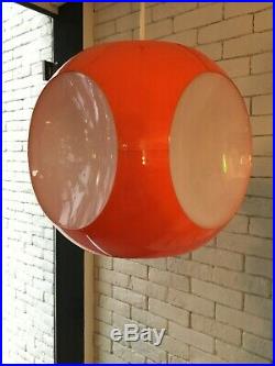 Orange UFO-Vintage Luigi Colani Hanging Lamp-Pop-Art-Space Age