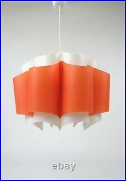 Original 60s Orange Loops MID Century Vintage Hanging Ceiling Lamp Pendant