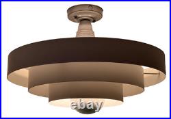 Original Kurt Versen Art Deco Saturn Ring Pendant Light Fixture Vtg Atomic Mcm