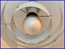 Original Kurt Versen Art Deco Saturn Ring Pendant Light Fixture Vtg Atomic Mcm