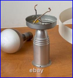 Original Kurt Versen Art Deco Saturn Ring Pendant Light Fixture Vtg Atomic Mcm