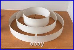 Original Kurt Versen Art Deco Saturn Ring Pendant Light Fixture Vtg Atomic Mcm