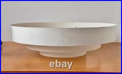 Original Kurt Versen Art Deco Saturn Ring Pendant Light Fixture Vtg Atomic Mcm