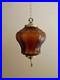Ornate AMBER Glass Hanging Vintage Antique Light Swag Lamp Retro Diffuser