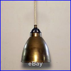 PAIR Vintage Industrial Hanging Pendant Light Lamp Fixture Kitchen Bar Brass