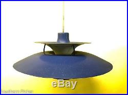 POULSEN Hanging Lamp, PH5, Danish Modern Denmark, Vintage, Blue, Poul Henningsen