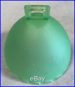 PV04341 Vintage Depression Satin Uranium Green BOUDOIR LAMP with Hanging Shade