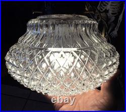 Pair Clear Glass 2-Light Hanging Swag Lamps with Black Chain & Cord, Indoor