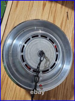 Pair Vintage Pontiac Hubcap Hanging Pendant Lights Upcycled Man Cave Swag Lamp