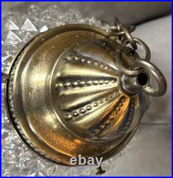 Pair of Vintage Swag Lamps MCM Hanging Pineapple Pendent Hollywood Regency