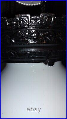 Pat'd 1875 1877 Iron Horse Cast Iron Kerosene Hanging Lamp Original Condition