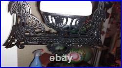 Pat'd 1875 1877 Iron Horse Cast Iron Kerosene Hanging Lamp Original Condition