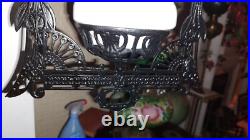 Pat'd 1875 1877 Iron Horse Cast Iron Kerosene Hanging Lamp Original Condition