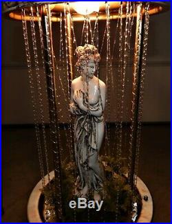 Perfect 1970's Vintage CREATORS INC Hanging Rain Mineral Oil Lamp Greek Goddess