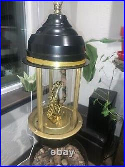 RARE Gold Cougar Oil Rain Motion Ceiling Lamp