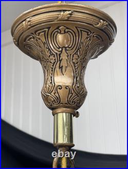 RESTORED Antique Vtg Art Deco Chandelier Ornate Hollywood Regency 5 Arm Gold