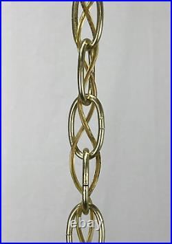 REWIRED Vtg MCM Retro Boho Amber Glass Hanging Pendant Swag Light Lamp 60s 1970s