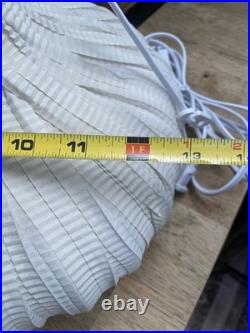 Rare MCM Vintage white Spun Ribbon Pendant Light Onion Shape Ready-to-Hang