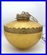 Rare Vintage Large Amber Swag Pendant Light Amber Glass with Brass Accents MCM