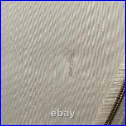 Rare Vtg 30 Hanging Tear Drop Swag Ribbed Silk Shade With Brass Pull Chain Lamp