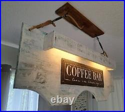 Reproduction Vintage Antique Sign Hanging Chandelier Lamp Coffee Shop Café