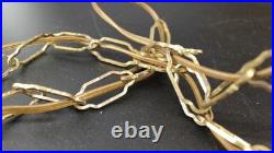 Retro MCM Amber Glass Lamp with Pull Chain Hanging Light LED Bulb Works Great